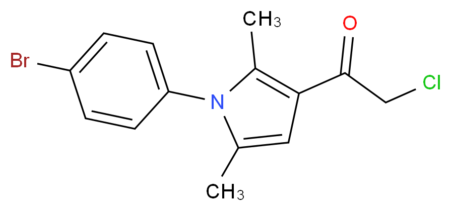 1-[1-(4-bromophenyl)-2,5-dimethyl-1H-pyrrol-3-yl]-2-chloroethanone_分子结构_CAS_610274-24-3)