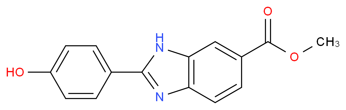 methyl 2-(4-hydroxyphenyl)-1H-benzimidazole-6-carboxylate_分子结构_CAS_)