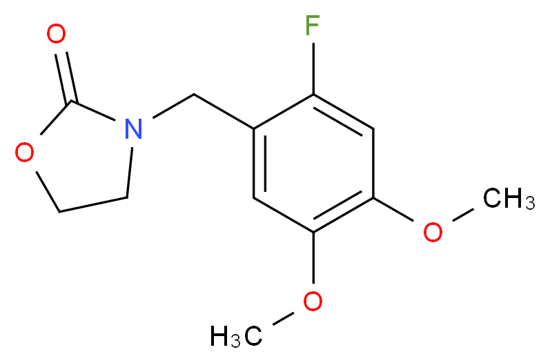 3-(2-fluoro-4,5-dimethoxybenzyl)-1,3-oxazolidin-2-one_分子结构_CAS_)