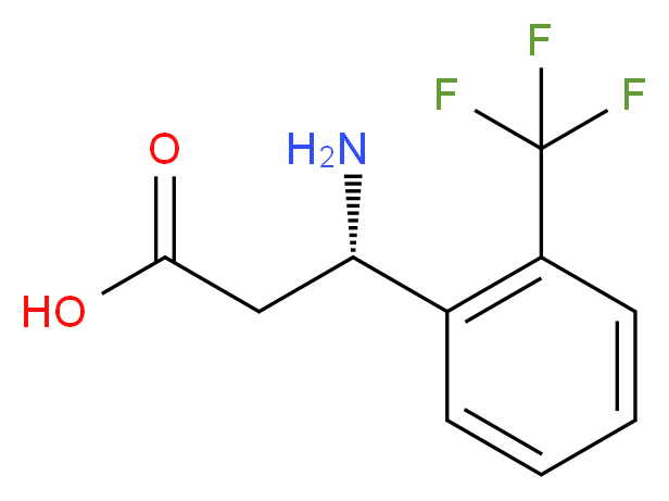 (S)-3-AMINO-3-(2-TRIFLUOROMETHYL-PHENYL)-PROPIONIC ACID_分子结构_CAS_755749-11-2)