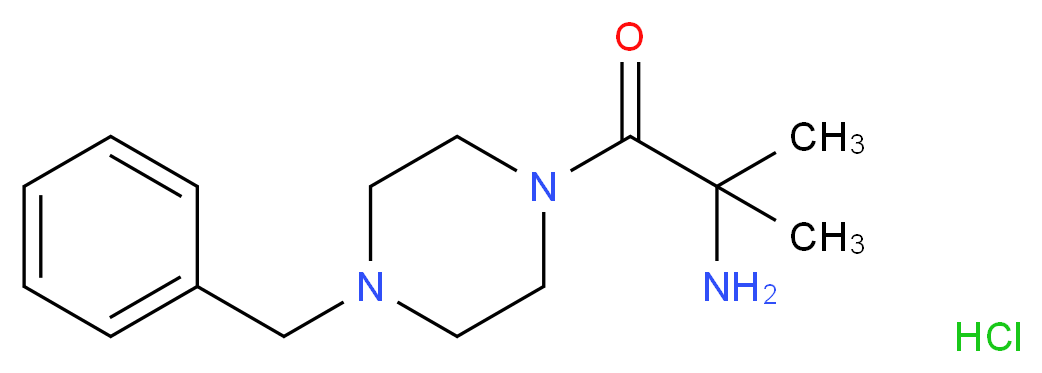2-Amino-1-(4-benzyl-1-piperazinyl)-2-methyl-1-propanone hydrochloride_分子结构_CAS_)