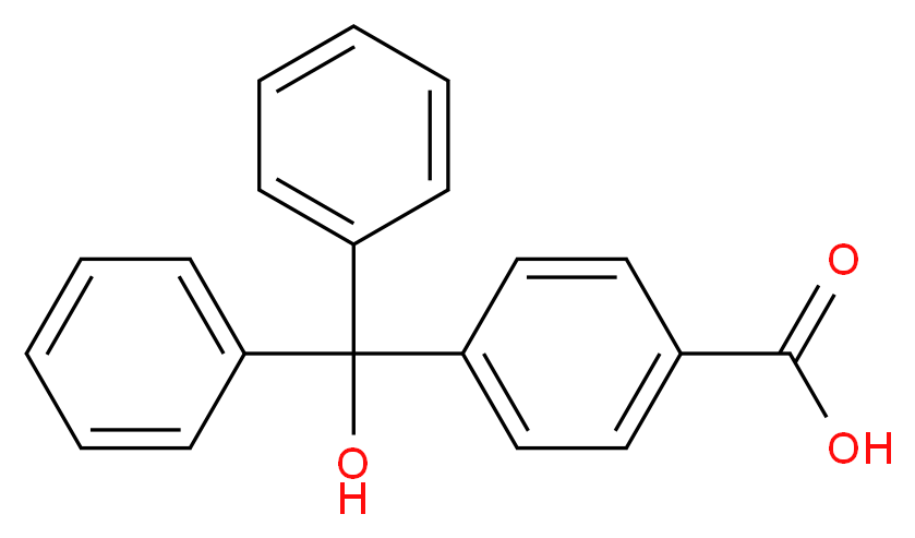 4-(hydroxydiphenylmethyl)benzoic acid_分子结构_CAS_19672-49-2