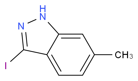 3-Iodo-6-methyl-1H-indazole_分子结构_CAS_885518-96-7)