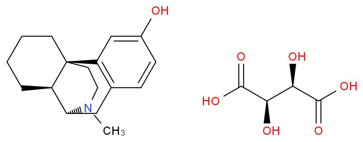 Dextrorphan tartrate_分子结构_CAS_143-98-6)