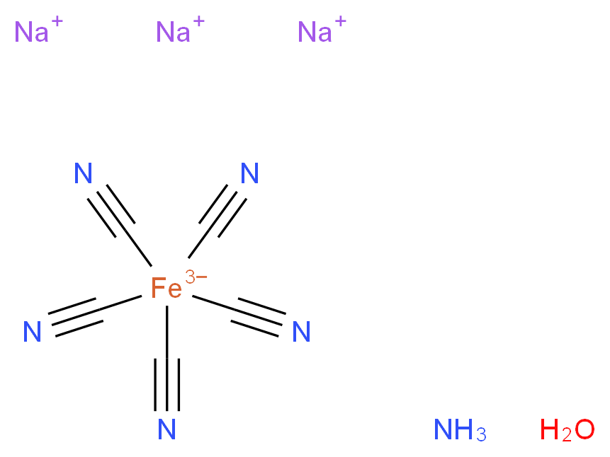 氨五氰基亚铁酸三钠_分子结构_CAS_122339-48-4)