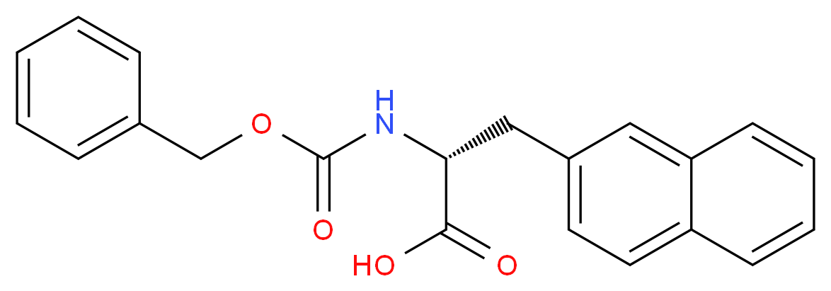 (2R)-2-{[(benzyloxy)carbonyl]amino}-3-(naphthalen-2-yl)propanoic acid_分子结构_CAS_143218-10-4