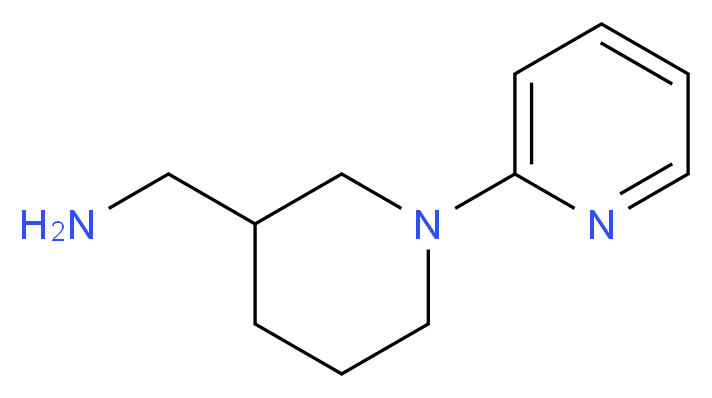 [1-(pyridin-2-yl)piperidin-3-yl]methanamine_分子结构_CAS_1202050-45-0