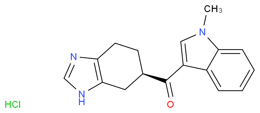 (1-methylindol-3-yl)-((5r)-4,5,6,7-tetrahydro-3h-benzimidazol-5-yl)methanone hydrochloride_分子结构_CAS_132907-72-3)