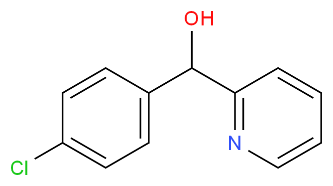 (4-chlorophenyl)(pyridin-2-yl)methanol_分子结构_CAS_27652-89-7