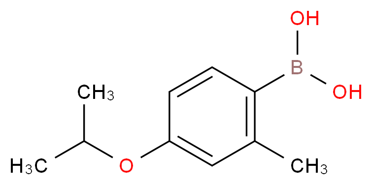 4-ISOPROPOXY-2-METHYLPHENYLBORONIC ACID_分子结构_CAS_871126-21-5)