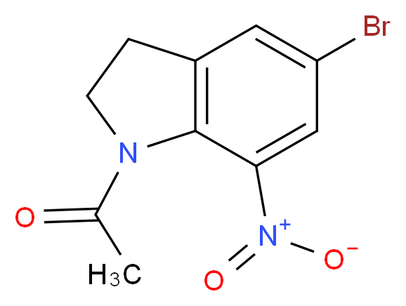 1-乙酰-5-溴-7-硝基吲哚啉_分子结构_CAS_62368-07-4)
