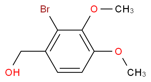 (2-bromo-3,4-dimethoxyphenyl)methanol_分子结构_CAS_72912-38-0