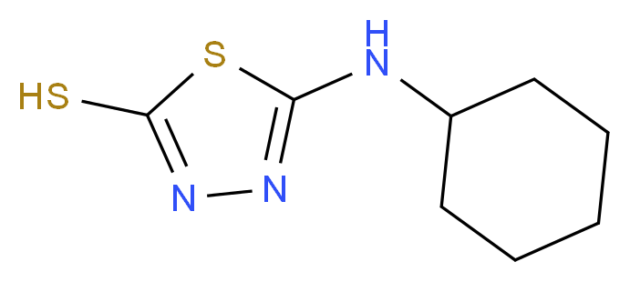 5-Cyclohexylamino-[1,3,4]thiadiazole-2-thiol_分子结构_CAS_68161-70-6)