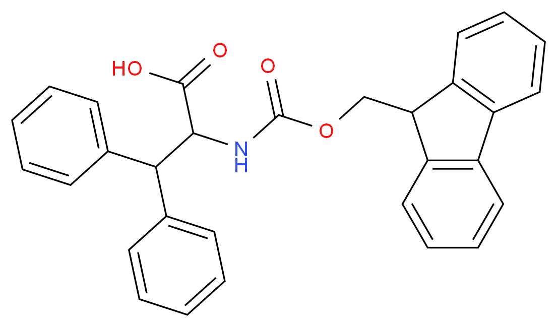 2-{[(9H-fluoren-9-ylmethoxy)carbonyl]amino}-3,3-diphenylpropanoic acid_分子结构_CAS_839719-72-1