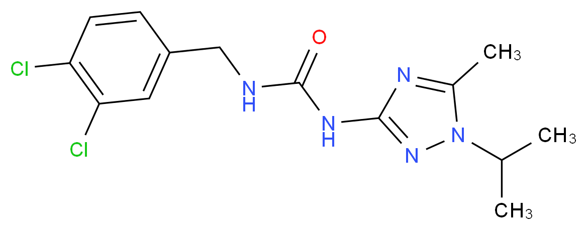 N-(3,4-dichlorobenzyl)-N'-(1-isopropyl-5-methyl-1H-1,2,4-triazol-3-yl)urea_分子结构_CAS_)
