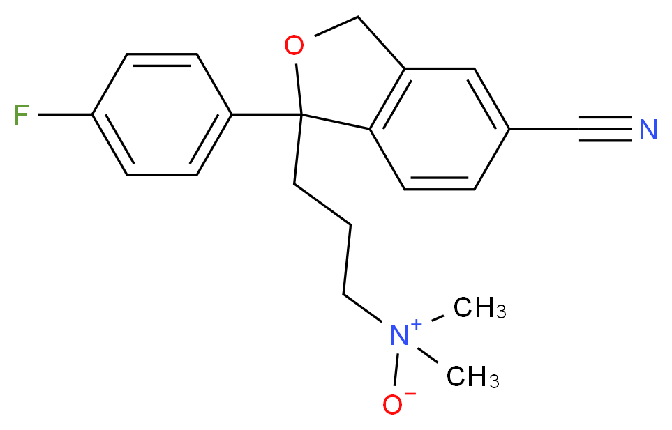 3-[5-cyano-1-(4-fluorophenyl)-1,3-dihydro-2-benzofuran-1-yl]-N,N-dimethylpropanamine oxide_分子结构_CAS_63284-72-0