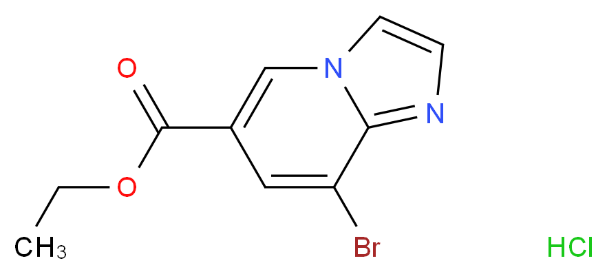 Ethyl 8-bromoimidazo[1,2-a]pyridine-6-carboxylate hydrochloride_分子结构_CAS_)