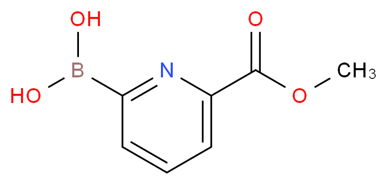 6-(METHOXYCARBONYL)PYRIDINE-2-BORONIC ACID_分子结构_CAS_1310404-17-1)