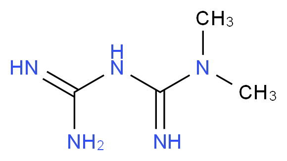 1-carbamimidamido-N,N-dimethylmethanimidamide_分子结构_CAS_657-24-9