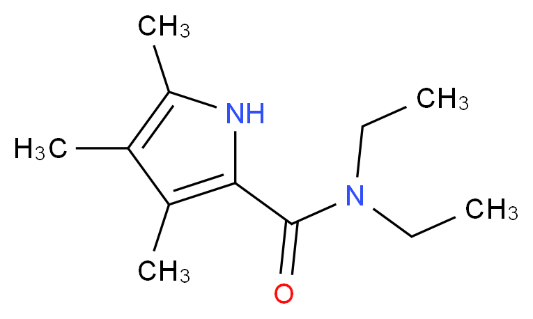 N2,N2-diethyl-3,4,5-trimethyl-1H-pyrrole-2-carboxamide_分子结构_CAS_58803-92-2)