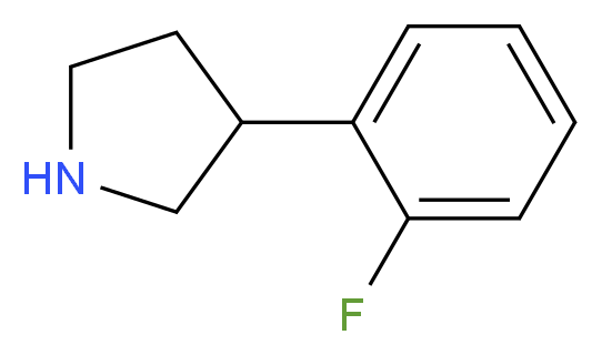 3-(2-Fluorophenyl)pyrrolidine_分子结构_CAS_72216-04-7)