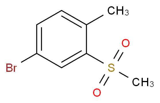 4-bromo-2-methanesulfonyl-1-methylbenzene_分子结构_CAS_254887-17-7