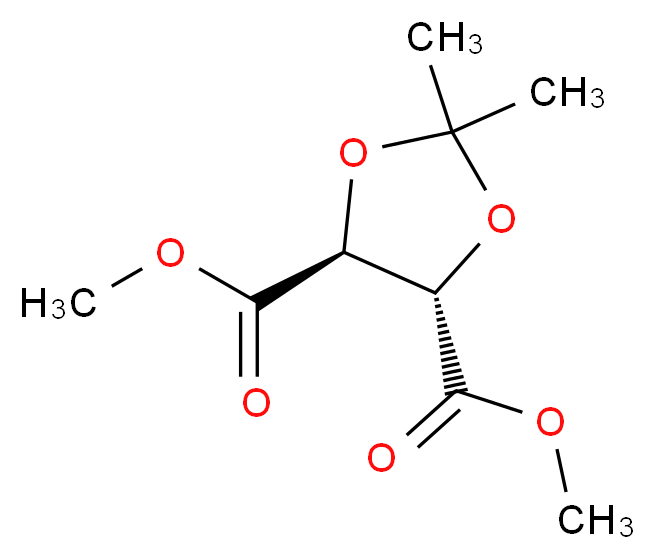 4,5-dimethyl (4S,5S)-2,2-dimethyl-1,3-dioxolane-4,5-dicarboxylate_分子结构_CAS_37031-30-4