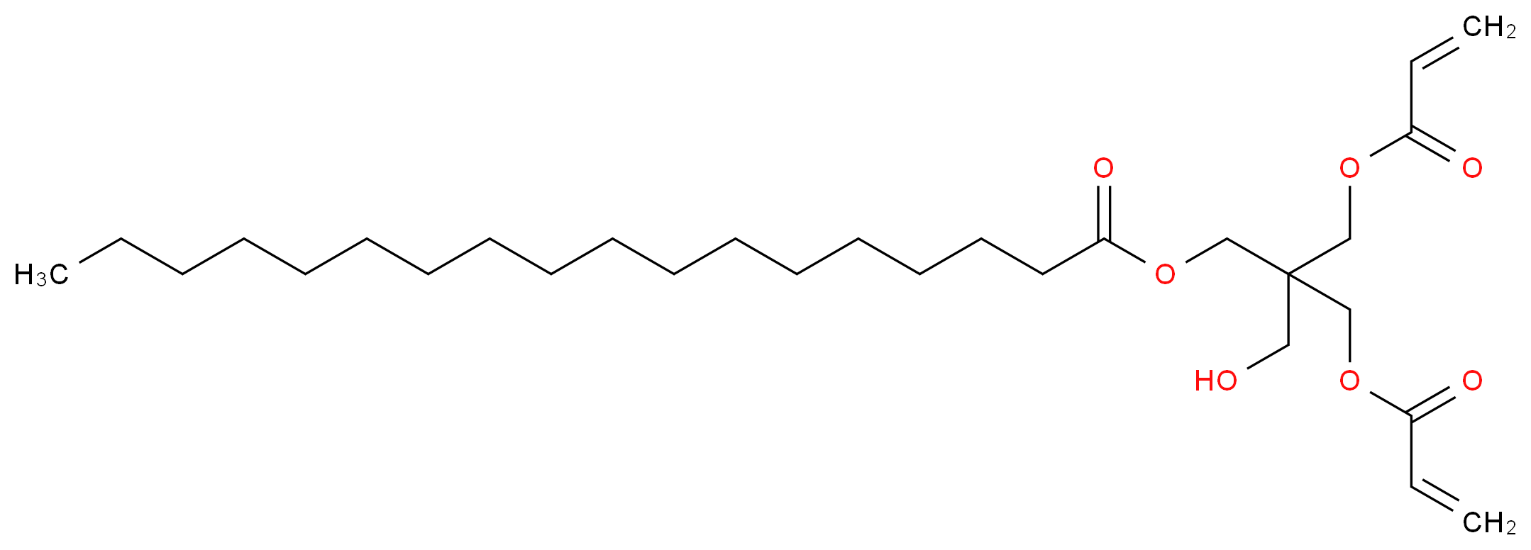 3-hydroxy-2,2-bis[(prop-2-enoyloxy)methyl]propyl octadecanoate_分子结构_CAS_92092-01-8