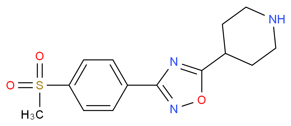 4-{3-[4-(Methylsulphonyl)phenyl]-1,2,4-oxadiazol-5-yl}piperidine_分子结构_CAS_849925-03-7)