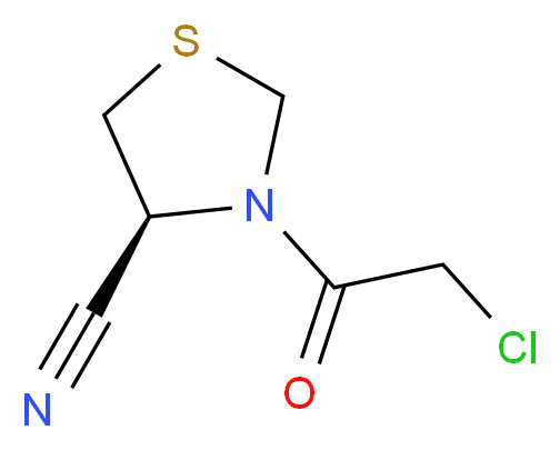 (4S)-3-(2-chloroacetyl)-1,3-thiazolidine-4-carbonitrile_分子结构_CAS_739364-90-0