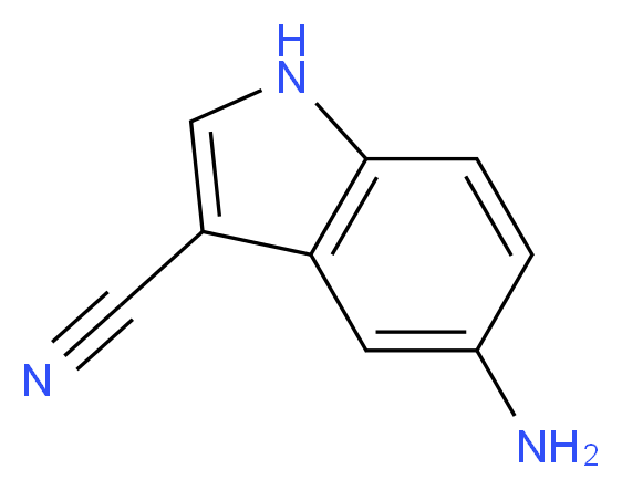 5-amino-1H-indole-3-carbonitrile_分子结构_CAS_159768-57-7