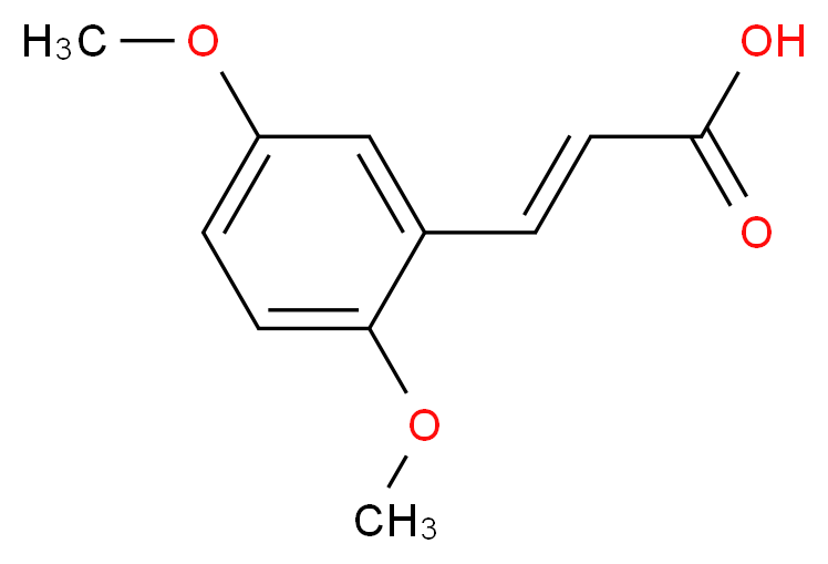 (2E)-3-(2,5-dimethoxyphenyl)prop-2-enoic acid_分子结构_CAS_10538-51-9