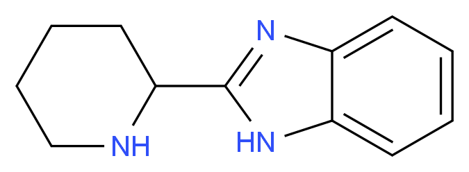 2-(piperidin-2-yl)-1H-1,3-benzodiazole_分子结构_CAS_51785-23-0