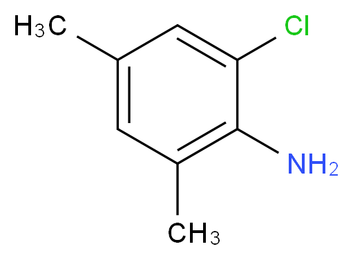2-chloro-4,6-dimethylaniline_分子结构_CAS_63133-82-4