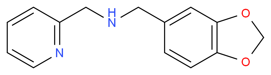 (2H-1,3-benzodioxol-5-ylmethyl)(pyridin-2-ylmethyl)amine_分子结构_CAS_626210-49-9
