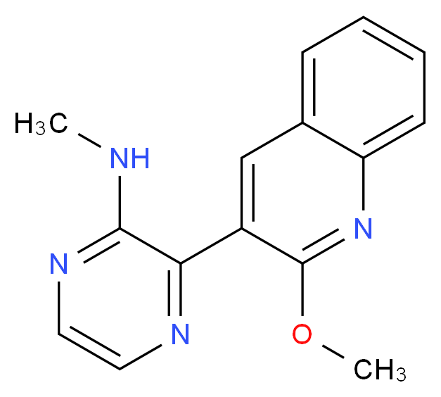 3-(2-methoxyquinolin-3-yl)-N-methylpyrazin-2-amine_分子结构_CAS_)