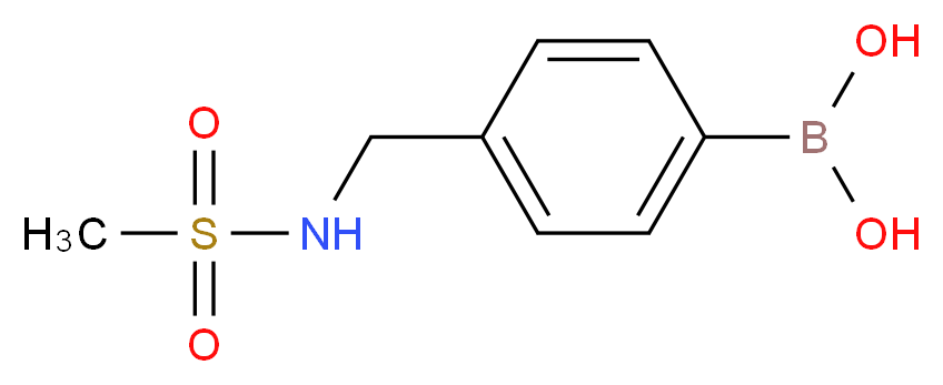 [4-(methanesulfonamidomethyl)phenyl]boronic acid_分子结构_CAS_850568-38-6