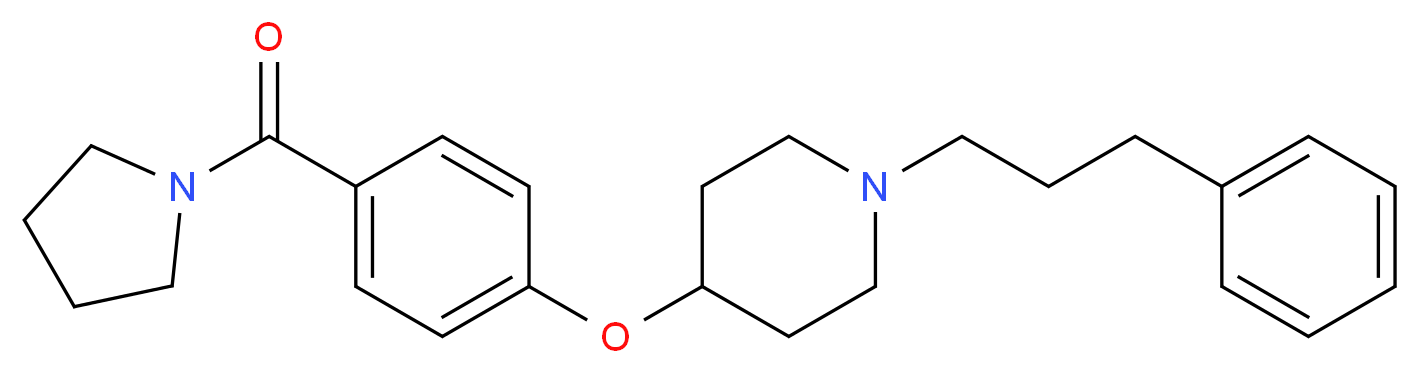 1-(3-phenylpropyl)-4-[4-(1-pyrrolidinylcarbonyl)phenoxy]piperidine_分子结构_CAS_)