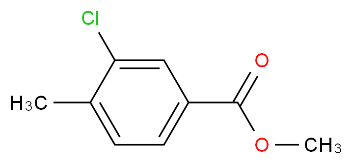 methyl 3-chloro-4-methylbenzoate_分子结构_CAS_56525-63-4
