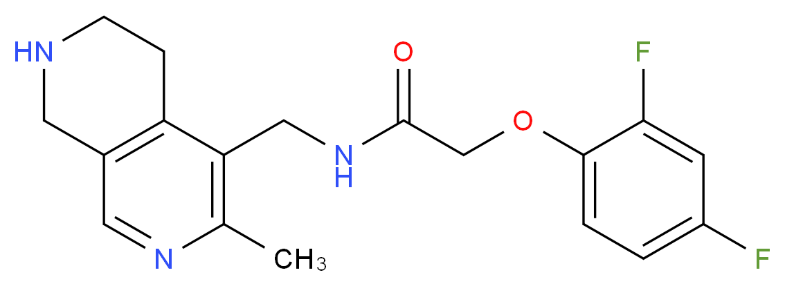 2-(2,4-difluorophenoxy)-N-[(3-methyl-5,6,7,8-tetrahydro-2,7-naphthyridin-4-yl)methyl]acetamide_分子结构_CAS_)