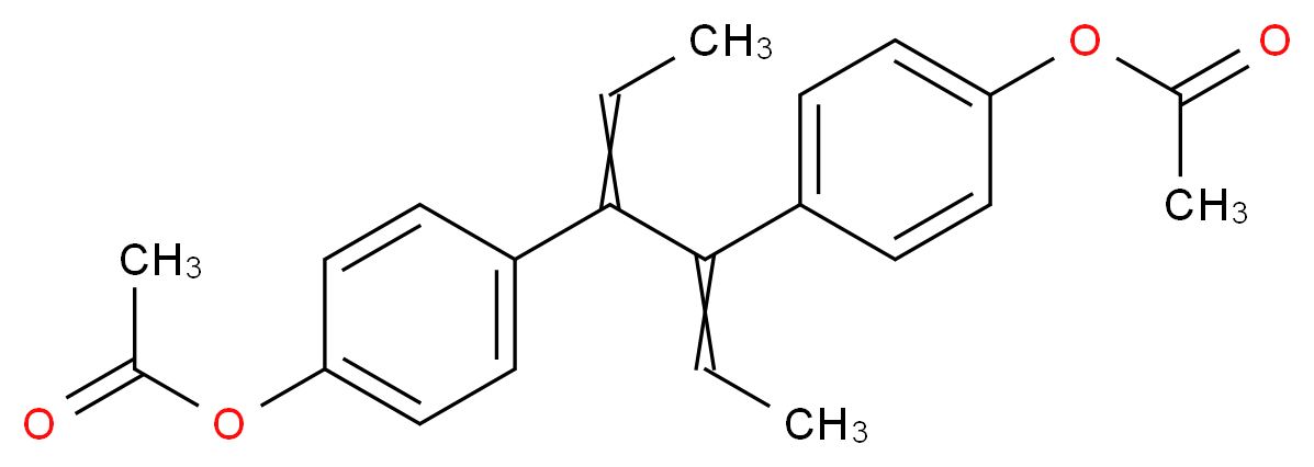 4-{4-[4-(acetyloxy)phenyl]hexa-2,4-dien-3-yl}phenyl acetate_分子结构_CAS_84-19-5