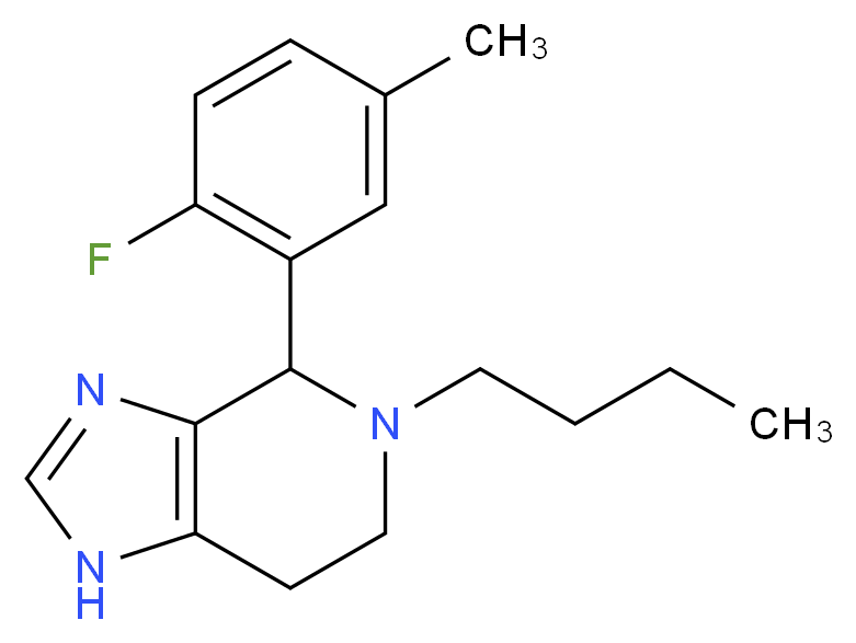 5-butyl-4-(2-fluoro-5-methylphenyl)-4,5,6,7-tetrahydro-1H-imidazo[4,5-c]pyridine_分子结构_CAS_)