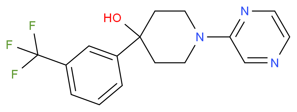 1-(2-pyrazinyl)-4-[3-(trifluoromethyl)phenyl]-4-piperidinol_分子结构_CAS_)