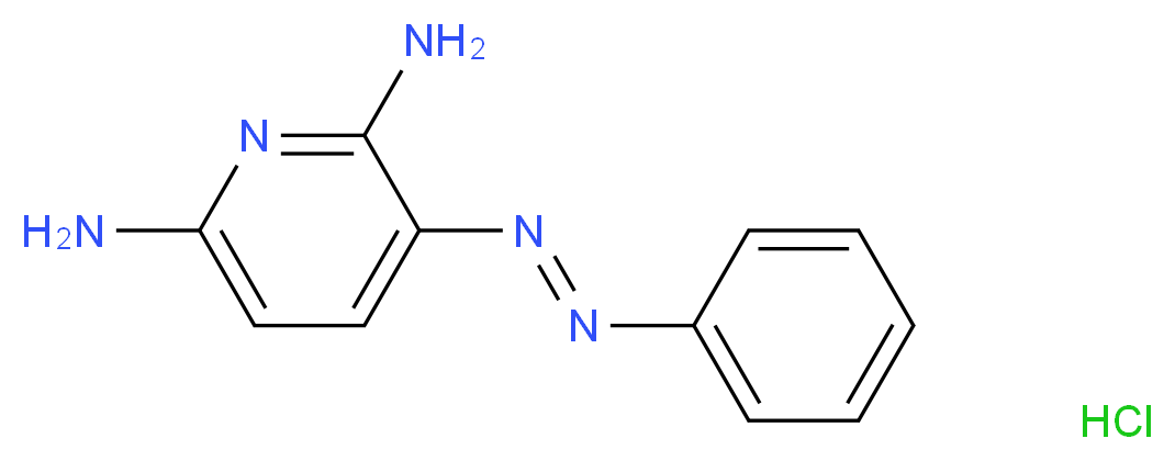 3-[(E)-2-phenyldiazen-1-yl]pyridine-2,6-diamine hydrochloride_分子结构_CAS_136-40-3