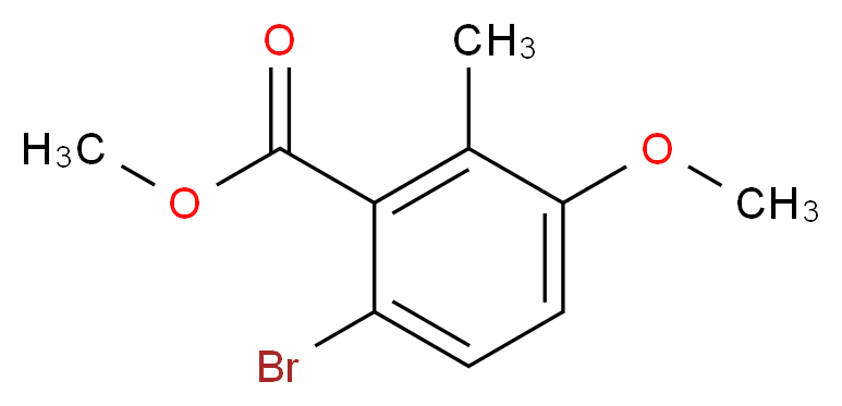 Methyl 6-bromo-3-methoxy-2-methylbenzoate_分子结构_CAS_55289-16-2)