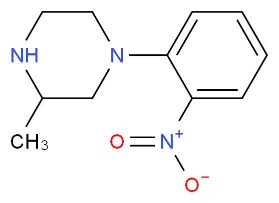 3-甲基-1-(2-硝基-苯基)哌嗪_分子结构_CAS_398470-53-6)