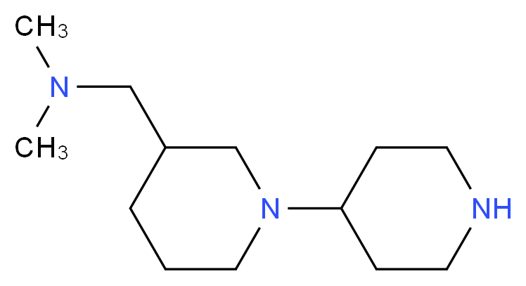 dimethyl({[1-(piperidin-4-yl)piperidin-3-yl]methyl})amine_分子结构_CAS_883515-98-8