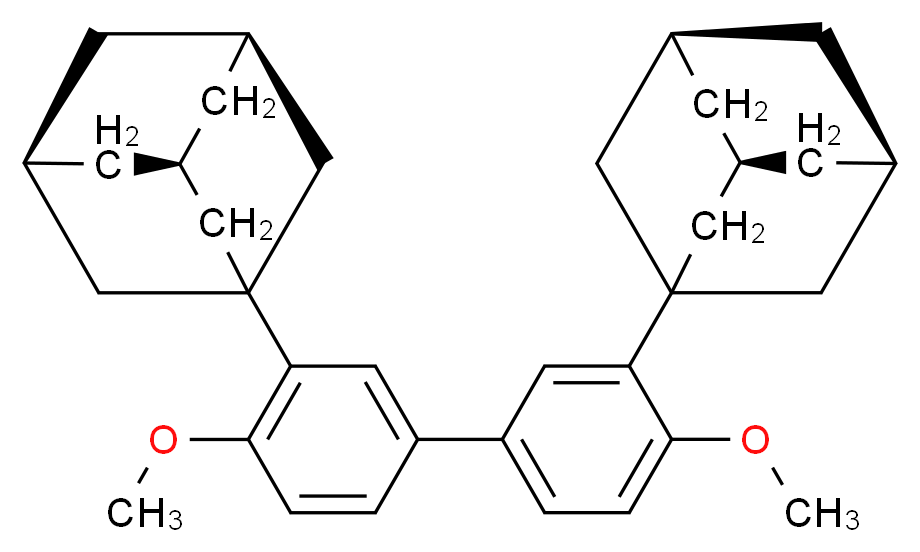 2,2'-Bis-(1-adamantyl)-4,4'-dimethoxybiphenyl_分子结构_CAS_932033-57-3)