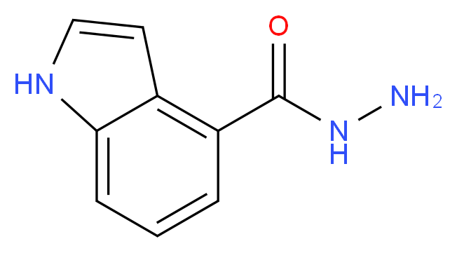1H-INDOLE-4-CARBOXYLIC ACID HYDRAZIDE_分子结构_CAS_885272-22-0)