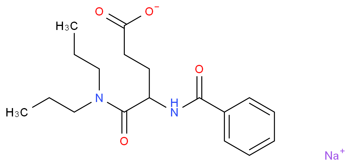 sodium 4-(dipropylcarbamoyl)-4-(phenylformamido)butanoate_分子结构_CAS_99247-33-3